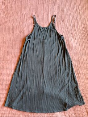 O'Neill Dark Green Ribbed Mini Dress